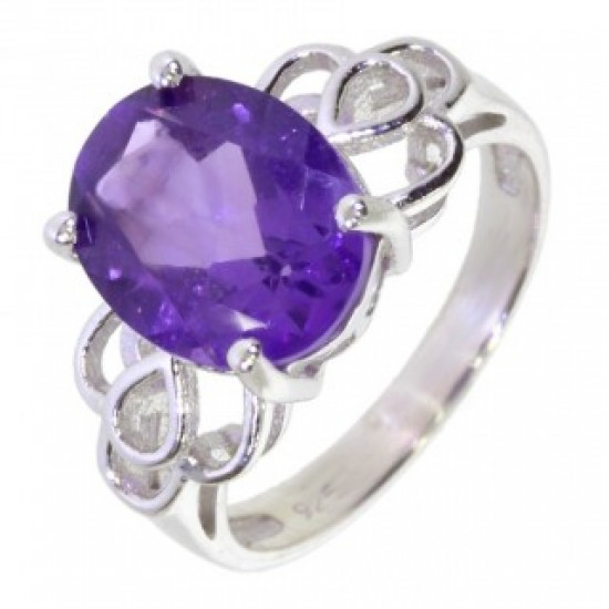 Ring M-49 Sterling Silver Amethyst Ring M-49 Sterling Silver Amethyst