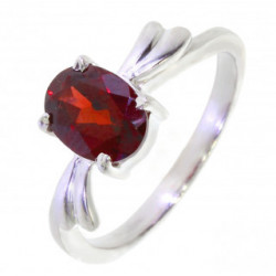 Ring M-50 Sterling Silver Garnet