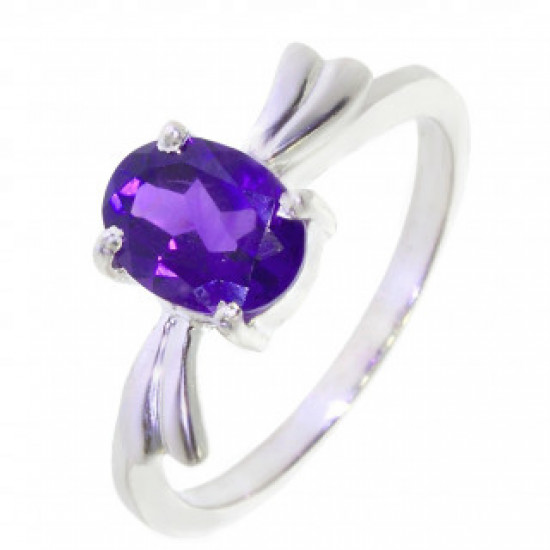 Ring M-50 Sterling Silver Amethyst Ring M-50 Sterling Silver Amethyst