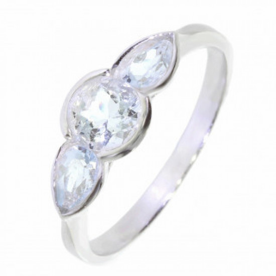 Ring M-51 Sterling Silver Aquamarine