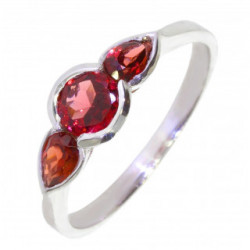 Ring M-51 Sterling Silver Garnet