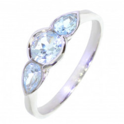Ring M-51 Sterling Silver Blue Topaz