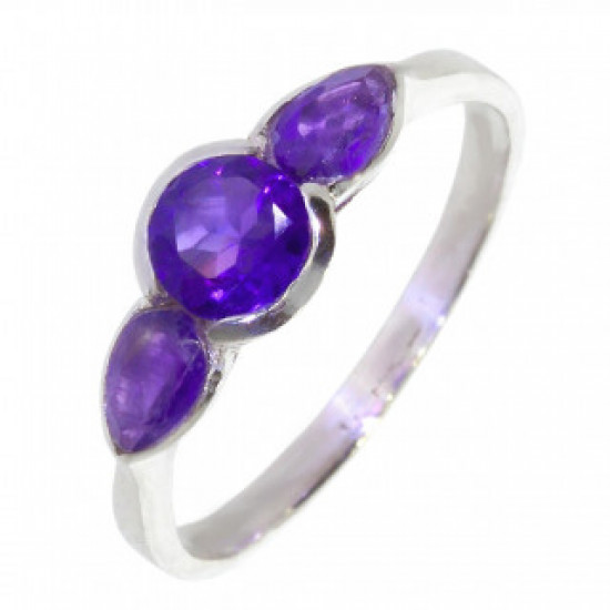 Ring M-51 Sterling Silver Amethyst Ring M-51 Sterling Silver Amethyst