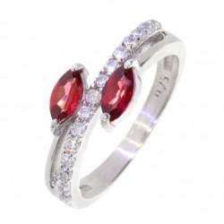 Ring M-52 Sterling Silver Garnet