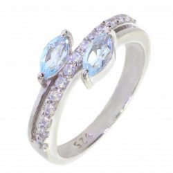 Ring M-52 Sterling Silver Blue Topaz
