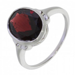Ring M-53 Sterling Silver Garnet