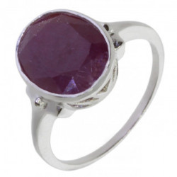 Ring M-53 Sterling Silver Ruby