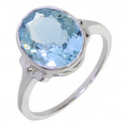 Ring M-53 Sterling Silver Blue Topaz