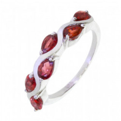 Ring M-45 Sterling Silver Garnet