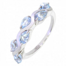 Ring M-54 Sterling Silver Blue Topaz