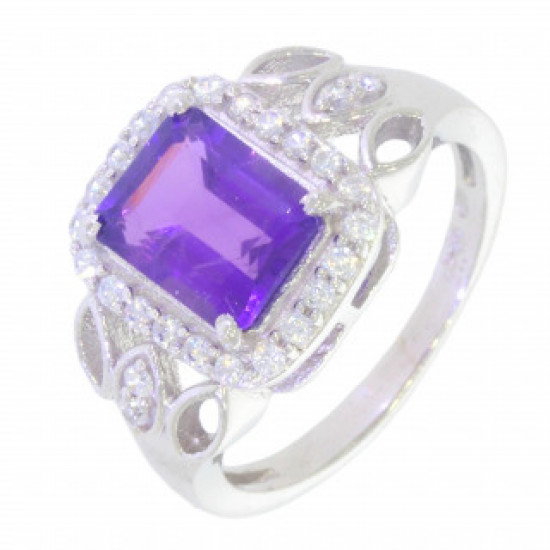 Ring M-55 Sterling Silver Amethyst Ring M-55 Sterling Silver Amethyst