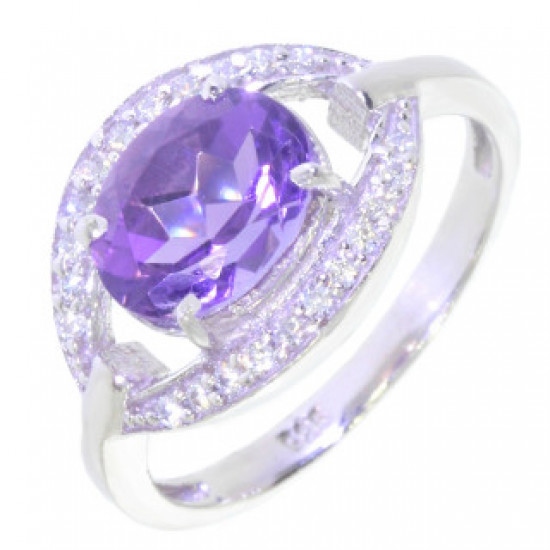 Ring M-56 Sterling Silver Amethyst Ring M-56 Sterling Silver Amethyst