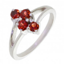 Ring M-60 Sterling Silver Garnet
