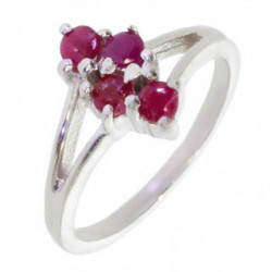 Ring M-60 Sterling Silver Ruby