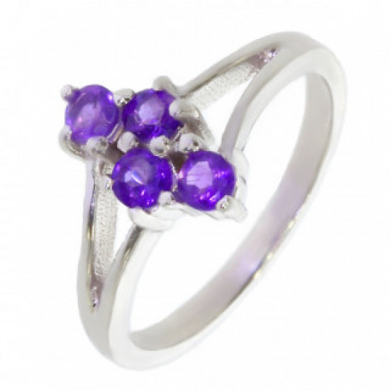Ring M-60 Sterling Silver Amethyst Ring M-60 Sterling Silver Amethyst