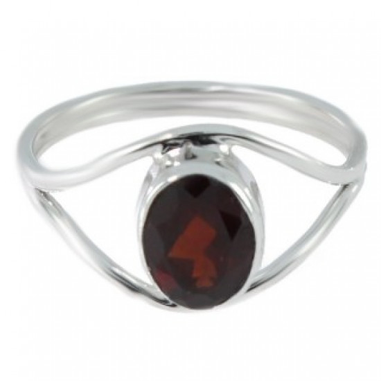 Bague J-09 grenat argent