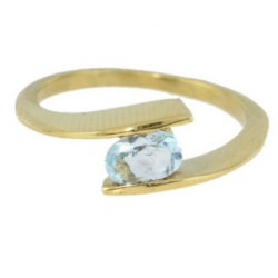 Ring J-19 Vermeil Blue Topaz