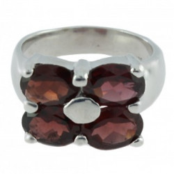 Ring J-20 Sterling Silver Garnet