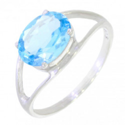 Ring M-01 Sterling Silver Blue Topaz