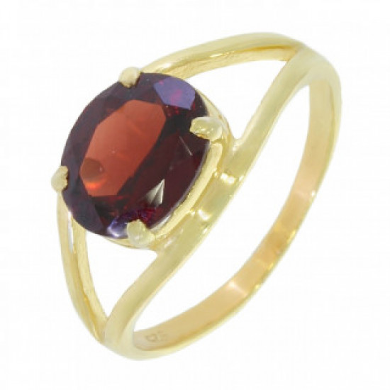 Ring M-01 Vermeil Garnet