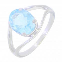 Ring M-01b Sterling Silver Aquamarine