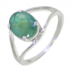 Ring M-01b Sterling Silver Emerald