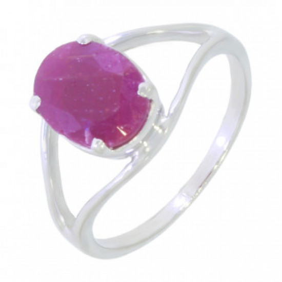 Ring M-01b Sterling Silver Ruby