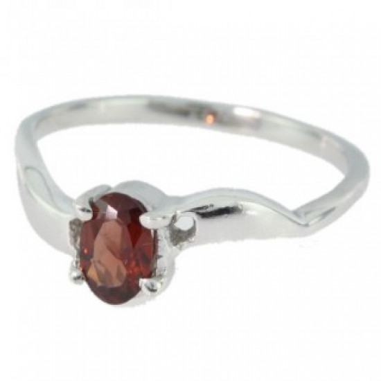 Bague J-01 grenat argent