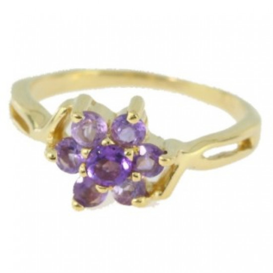 Bague J-02 améthyste vermeil
