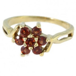 Bague J-02 grenat vermeil