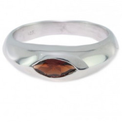 Bague J-03 grenat argent