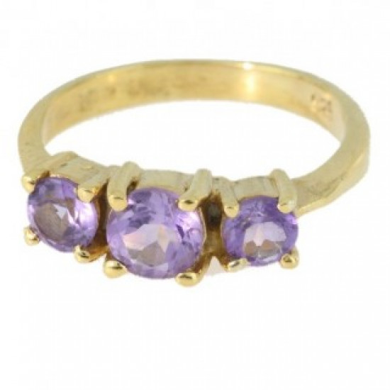 Bague J-04 améthyste vermeil