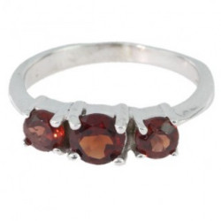 Bague J-04 grenat argent