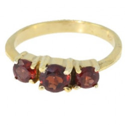 Bague J-04 grenat vermeil