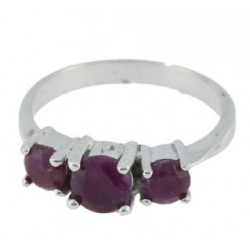 Bague J-04 rubis argent