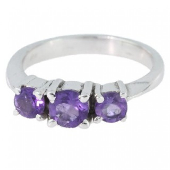 Bague J-04 améthyste argent