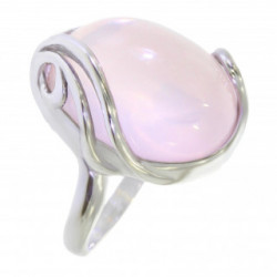 Ring 54-14 Sterling Silver Rose Quartz