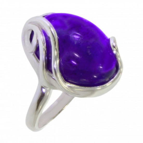 Ring 54-14 Sterling Silver Amethyst