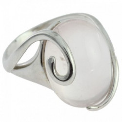 Ring 58-04 Sterling Silver Rose Quartz