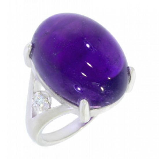 Ring 58-07 Sterling Silver Amethyst