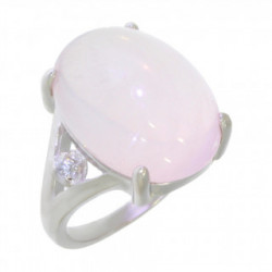 Ring 58-07 Sterling Silver Rose Quartz