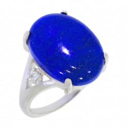 Ring 58-07 Sterling Silver Lapis Lazuli