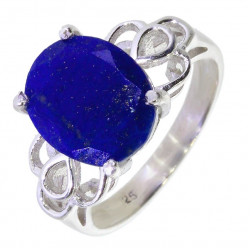 Ring 58-09 Sterling Silver Lapis Lazuli