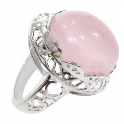 Ring 62-04 Sterling Silver Rose Quartz