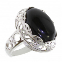 Ring 62-04 Sterling Silver Black Onyx