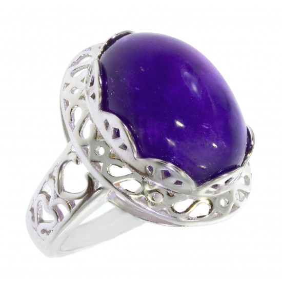 Ring 62-04 Sterling Silver Amethyst Ring 62-04 Sterling Silver Amethyst