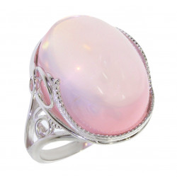 Ring 66-01 Sterling Silver Rose Quartz