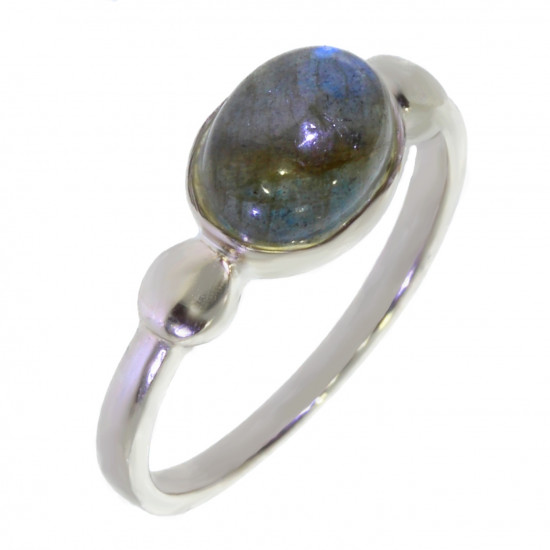 Bague 26-04 labradorite argent