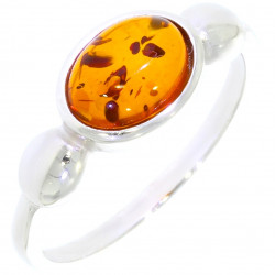 Bague 26-04 ambre argent