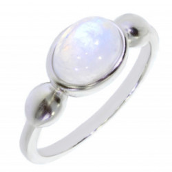 Bague 26-04 pierre de lune argent